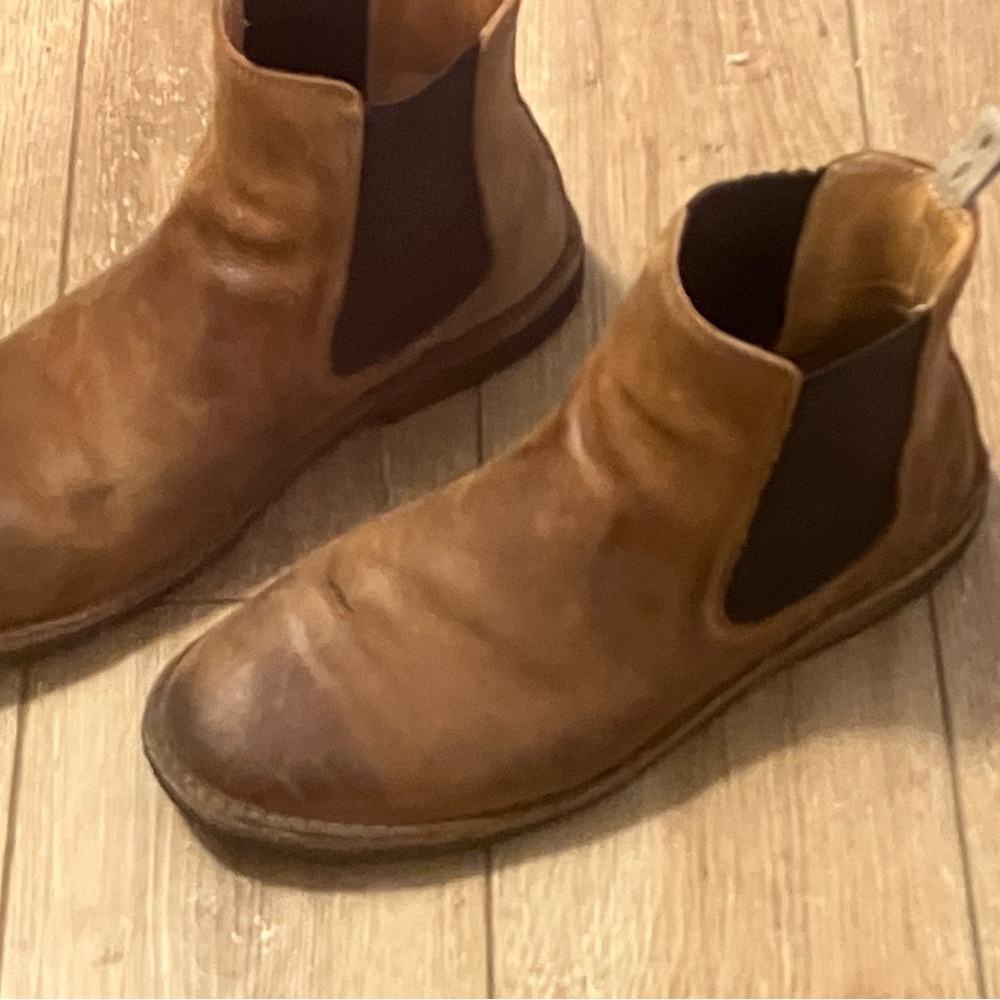 Men's Tan Leather Ankle Boots